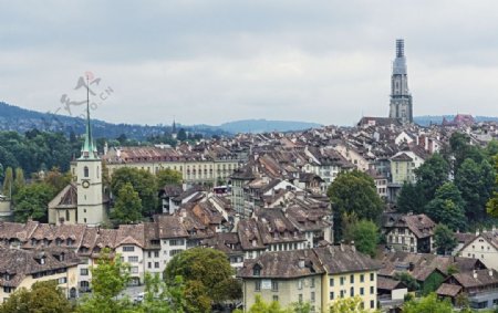 瑞士伯尔尼居民区俯瞰图片
