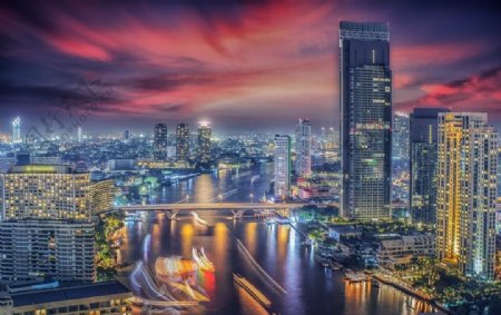 泰国曼谷夜景图片
