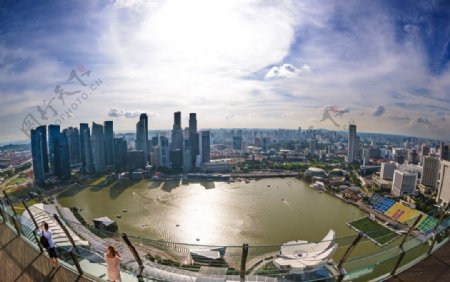 新加坡都市全景图片