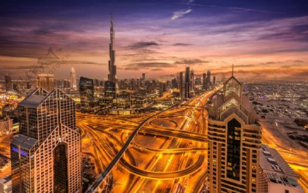 迪拜建筑风景城图片