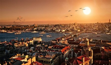 伊斯坦布尔夕照图片