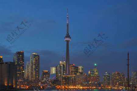 加拿大多伦多夜景图片