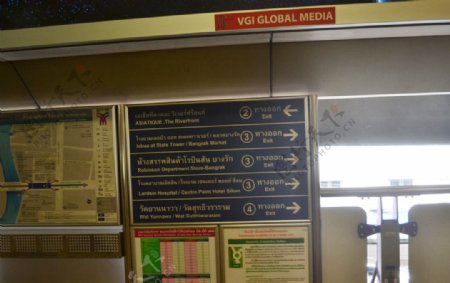 曼谷地铁指示牌图片