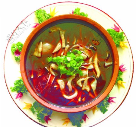 川西红汤鸭肠图片