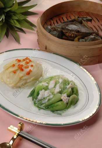 蟹肉鸳鸯菜图片