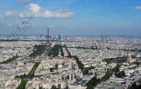 巴黎城区俯瞰图片
