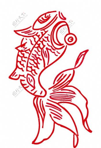 中国传统鱼纹图片