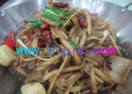 干锅鲜茶树菇图片