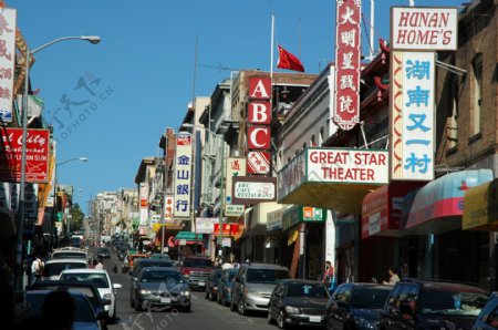 旧金山唐人街街景图片