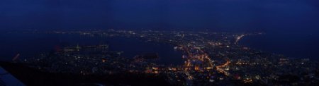 夜晚俯视北海道函馆山图片