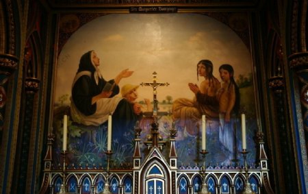 蒙特利尔圣母大教堂倾诉油画图片
