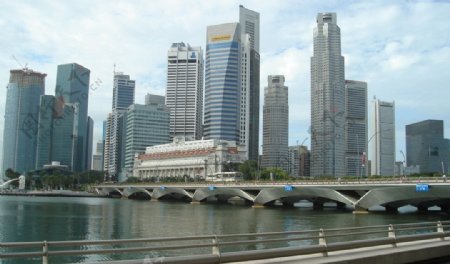 新加坡新加坡河畔的高楼图片