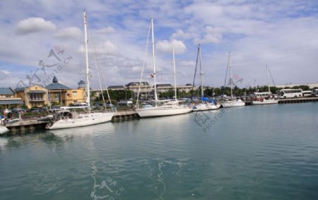 毛里求斯路易港港湾图片
