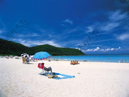 日本冲绳沙滩图片