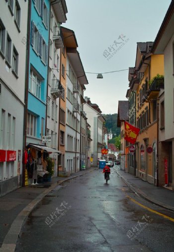瑞士琉森小街風情图片