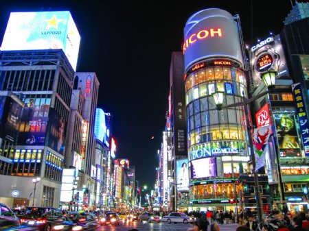 日本璀璨街景图片