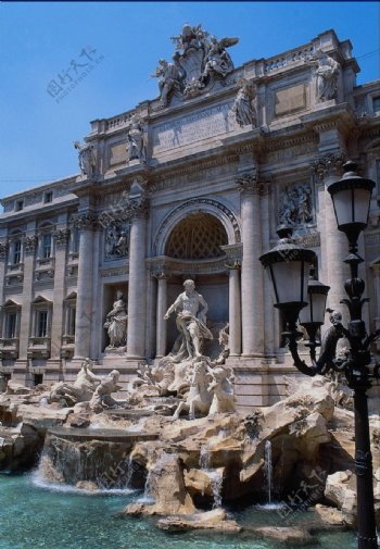 罗马雕塑许愿池建筑图片