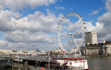 英国伦敦著名的伦敦眼图片