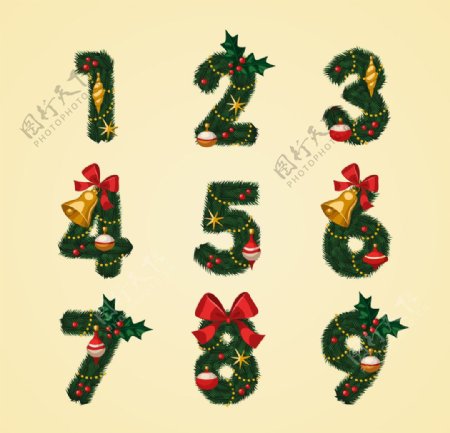 圣诞节装饰数字设计图片