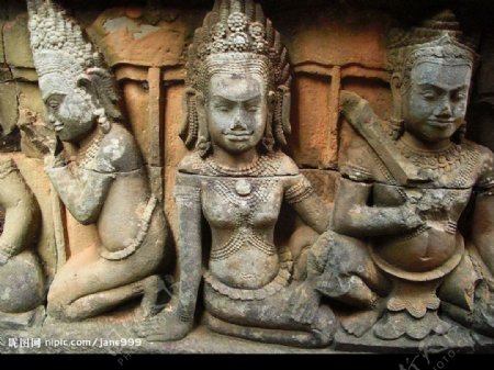 柬埔寨石雕图片