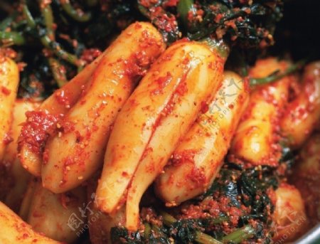 韩国泡菜泡小萝卜高清美食素材图片