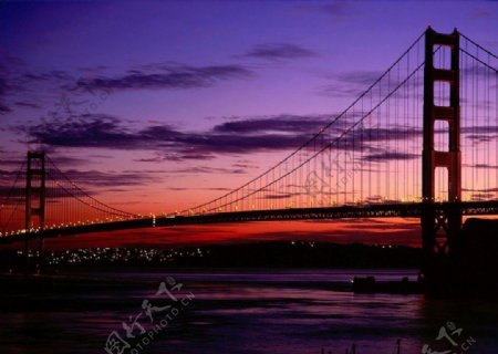 天桥夜景图片