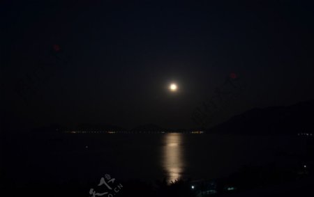 黑色的下川岛夜景图片