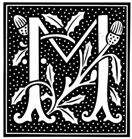 花式字母M字图片