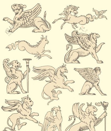 中世纪野兽猛兽图片