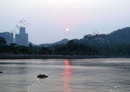 黄昏日落海景图片