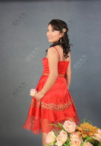 红裙子图片