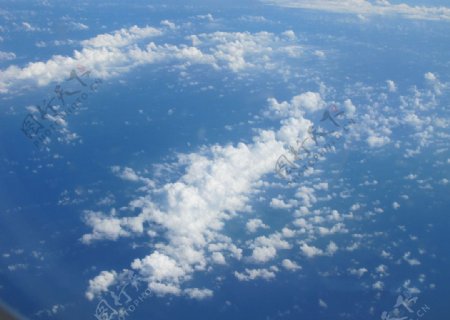 飞机上观云海图片