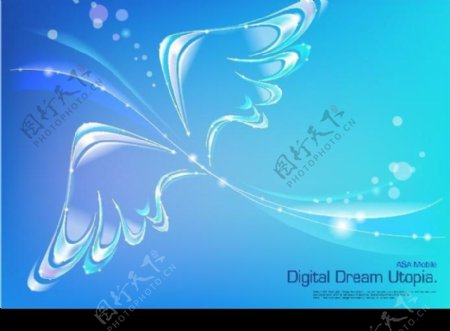 韩国梦幻翅膀矢量素材图片