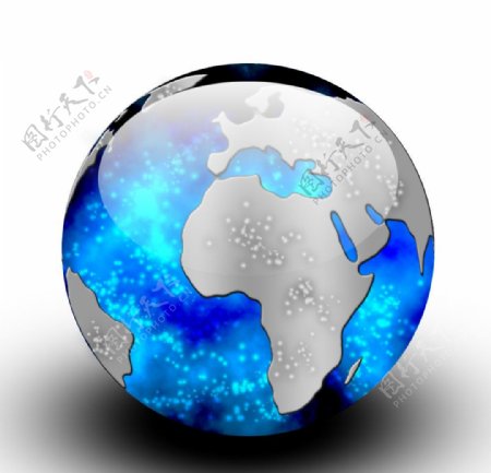 蓝水晶地球图片