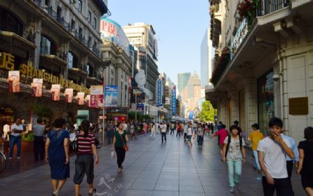 上海南京路步行街图片