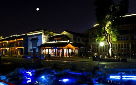 老门东古建筑夜景图片