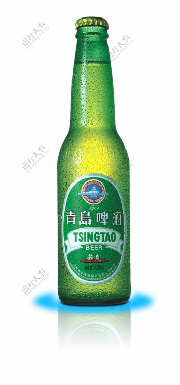 青岛啤酒瓶子图片
