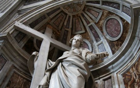 梵蒂冈教堂内部雕塑图片