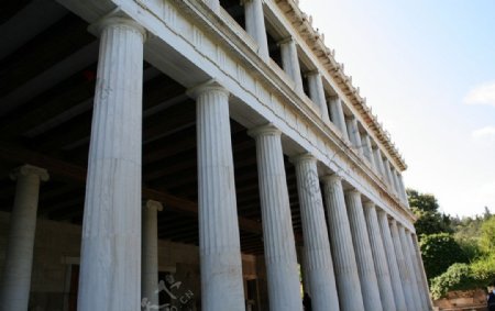 雅典卫城廊柱图片