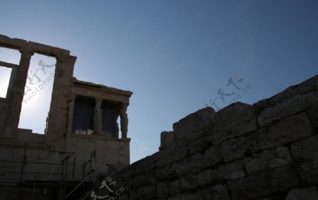 希腊卫城古迹图片