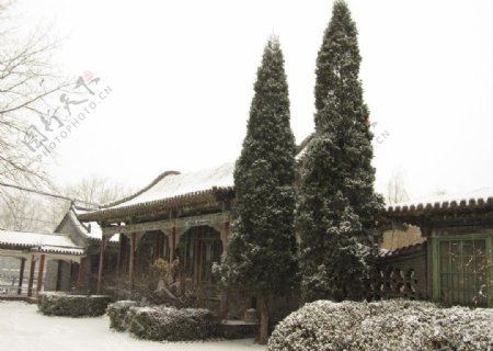 孔祥熙旧宅雪景图片