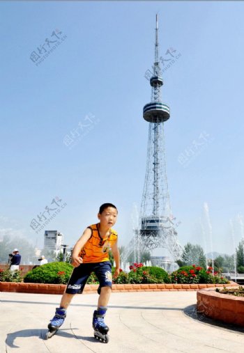 新泰电视塔图片