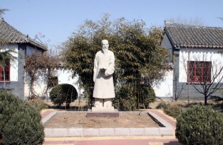 扬州八怪高凤翰故居雕像图片