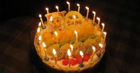 喜洋洋生日蛋糕图片