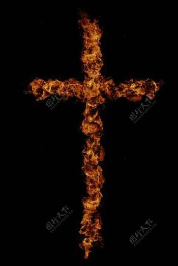 燃烧的十字架图片