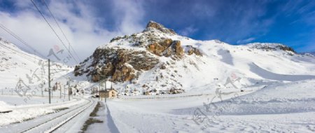 冬季雪景宽幅图片