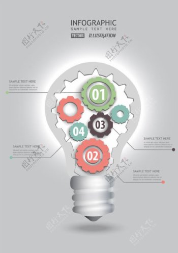灯泡信息图表设计图片