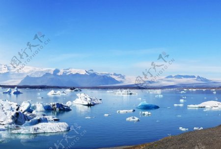 冰島冰山图片