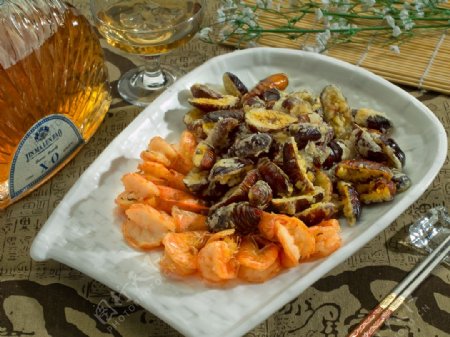 蚕香虾菜谱素材图片