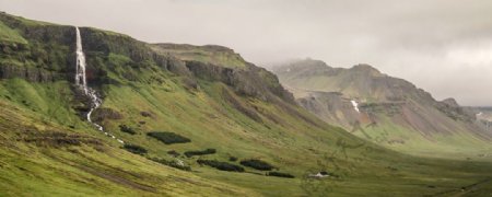 冰岛风光瀑布图片